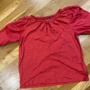 Old Navy Red Puff Sleeve Blouse